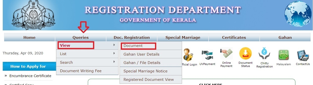 Kerala Land Records Online
