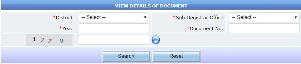 Kerala Land Records Online Document Number