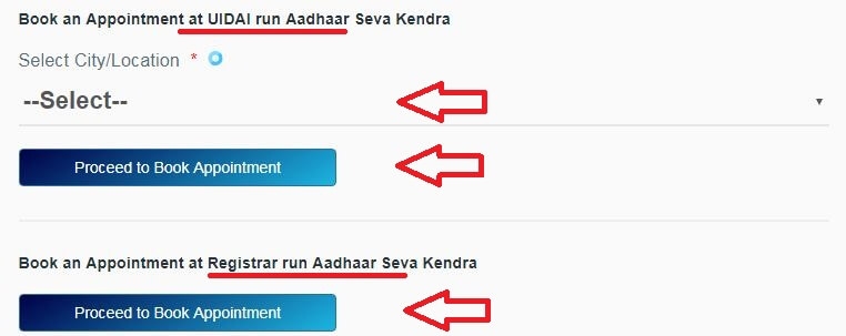 Aadhaar Appointment Online Booking Aadhaar Seva Kendra