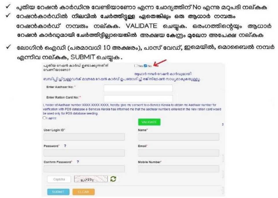 Ration Card Mobile Number Update Citizen Login Kerala