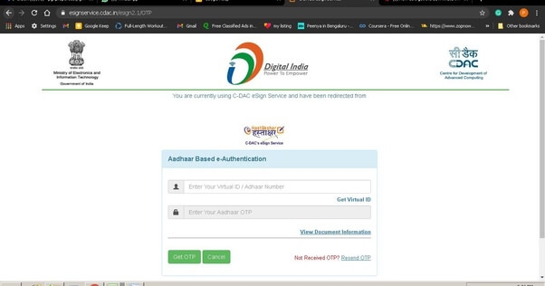 BDA Khata transfer Bangalore download Seva Sindhu Verification E-sign