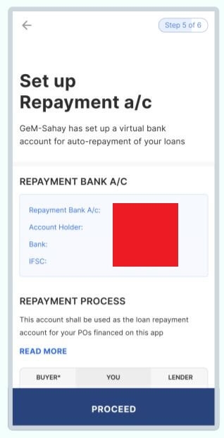 GeM Sahay App Bank Loan Registration Application Form