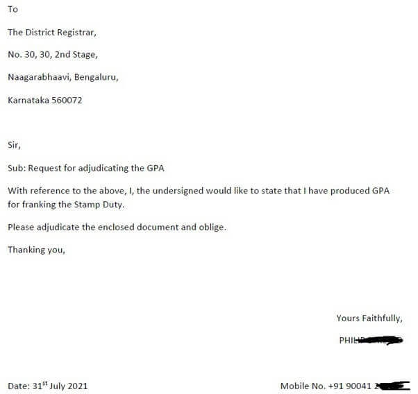 Requestion letter PoA Qatar