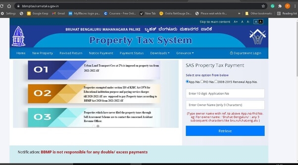 BBMP property tax