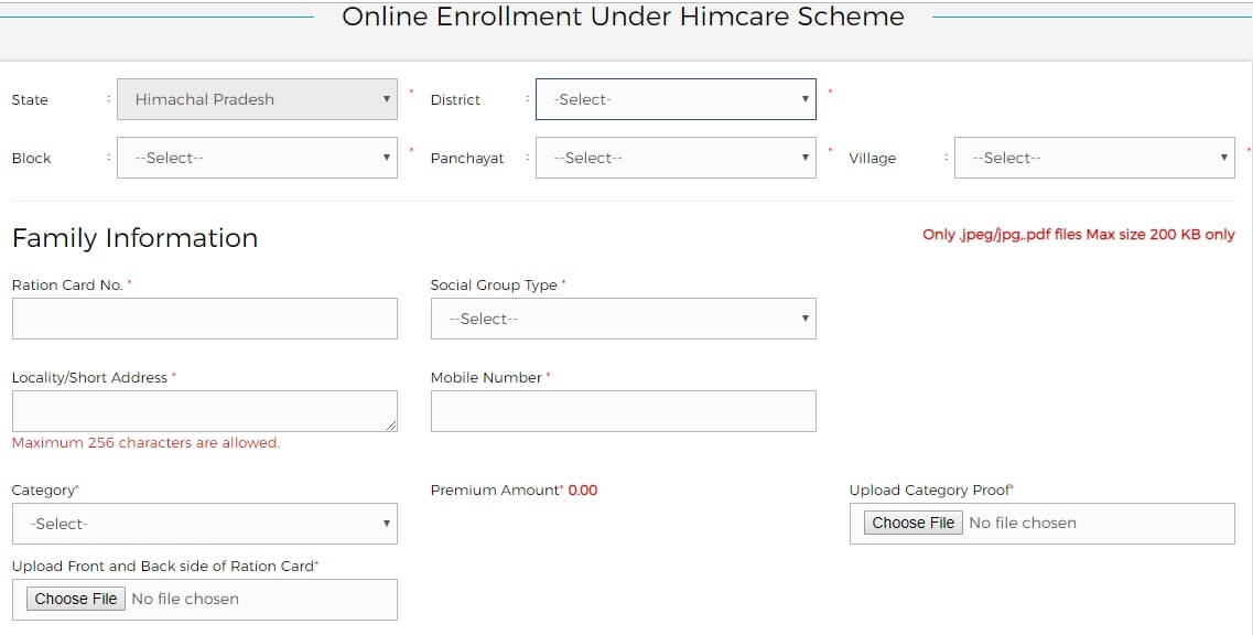 Himcare scheme himachal online application registration