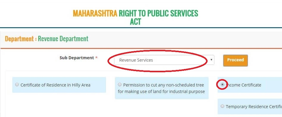 Income Certificate Maharashtra Aaple Sarkar Revenue Services