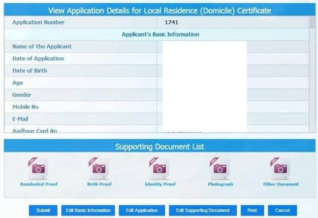 domicile certificate west bengal online form