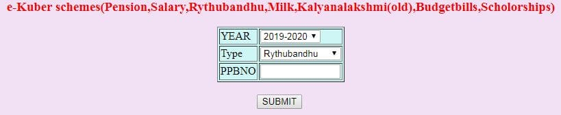 Rhytu Bandhu Scheme Status Online
