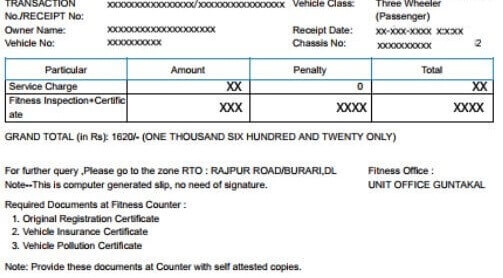 Fitness Certifcate Apply Online Andhra Pradesh