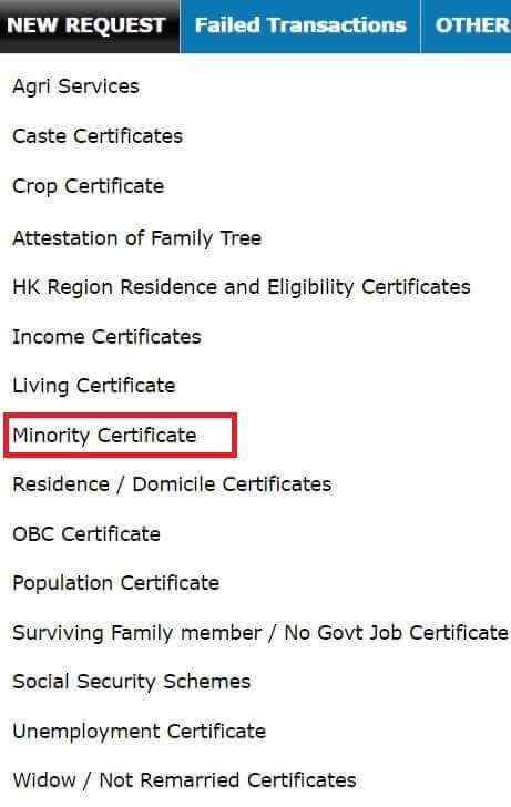 Minority Certificate Karnataka Application