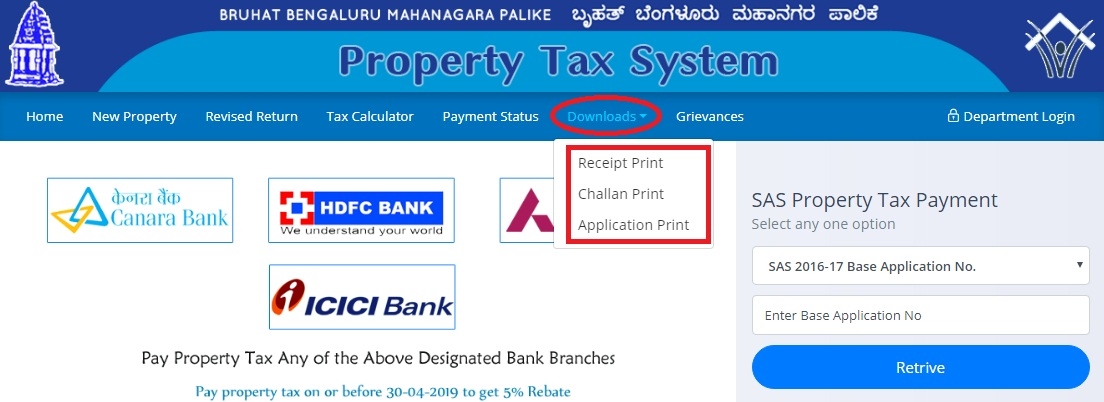bbmp tax payment download 2019-20
