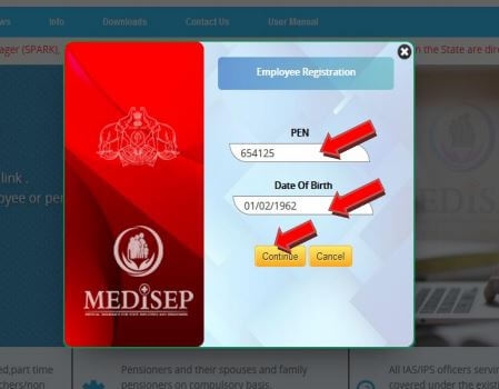 MEDISEP Medical Insurance Scheme for Kerala Government Employees and Pensioners PEN Date of Birth