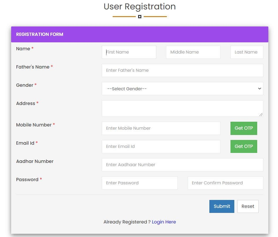 Scheduled Caste Complain NCSC User Registration online