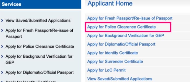 police clearance services