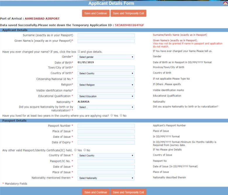 India visa for US Citizens