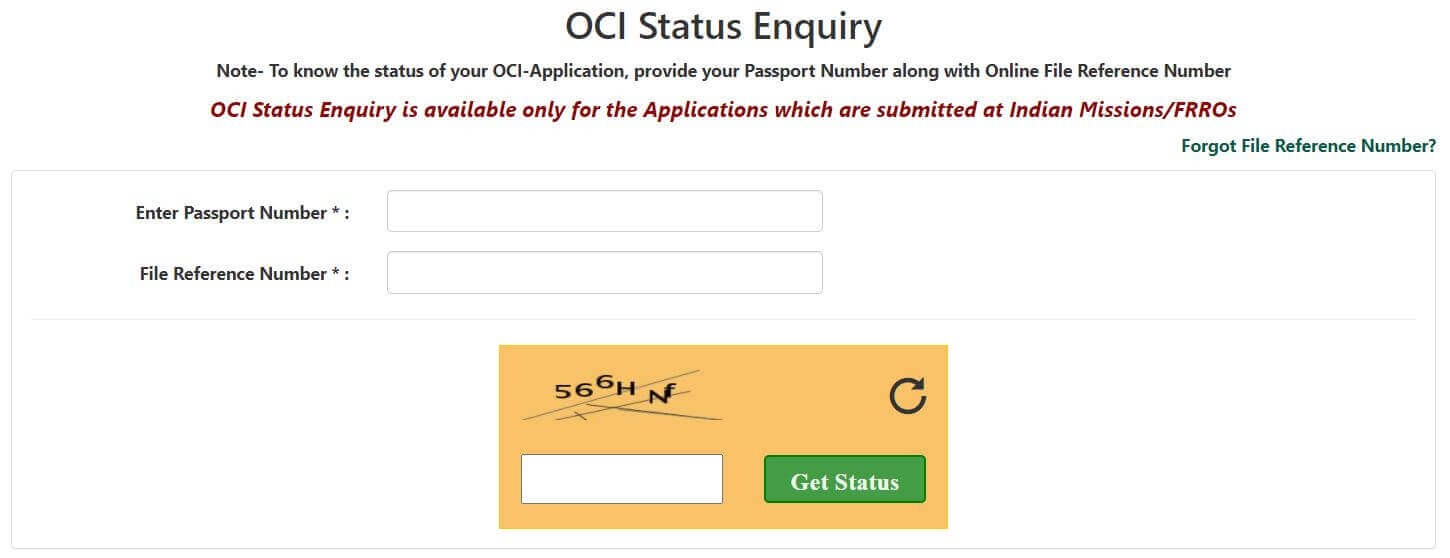 OCI Renewal UK Track Status