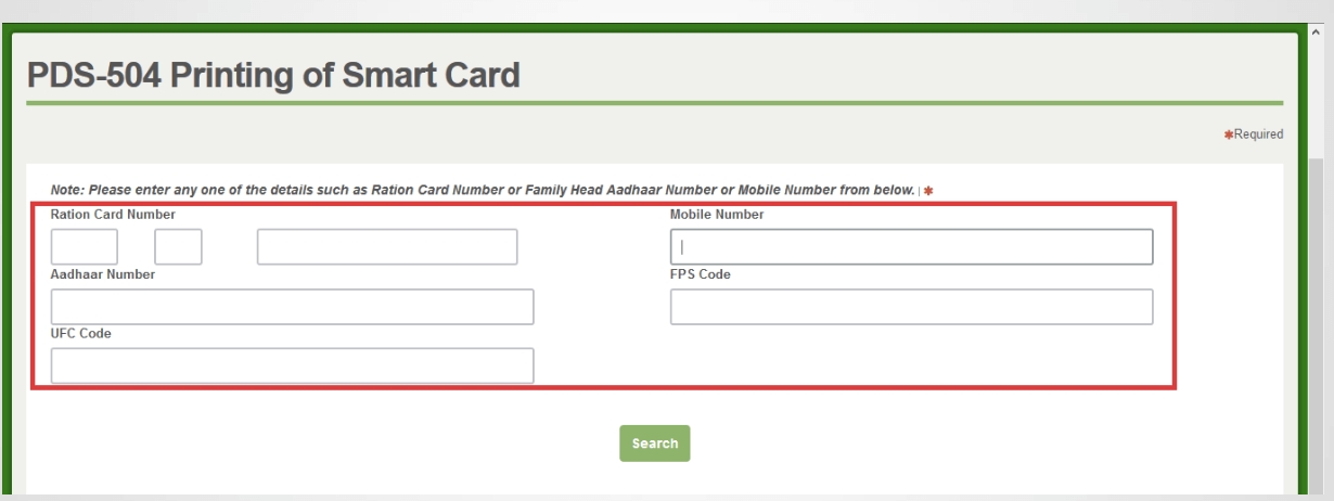 how to print smart card online in Tamil Nadu