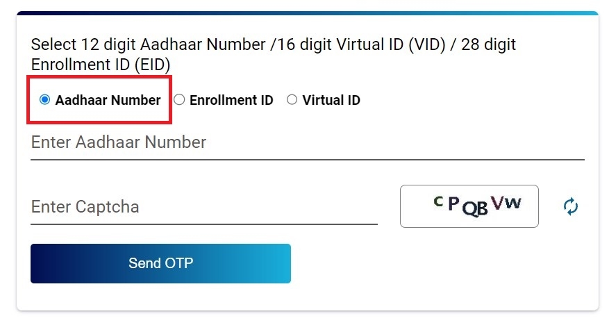 download aadhaar card by Aadhaar number