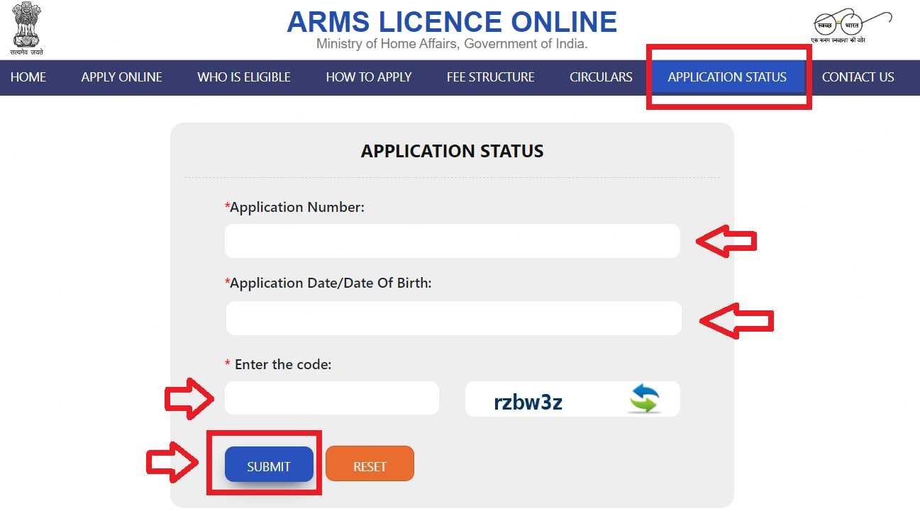 track status gun license Kerala