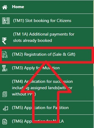 registration of sale or gift of land in telangana