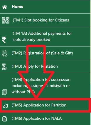 application for partition of land in telangana