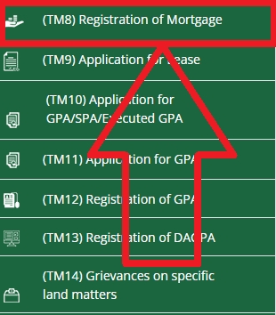 registration of mortgage in telangana