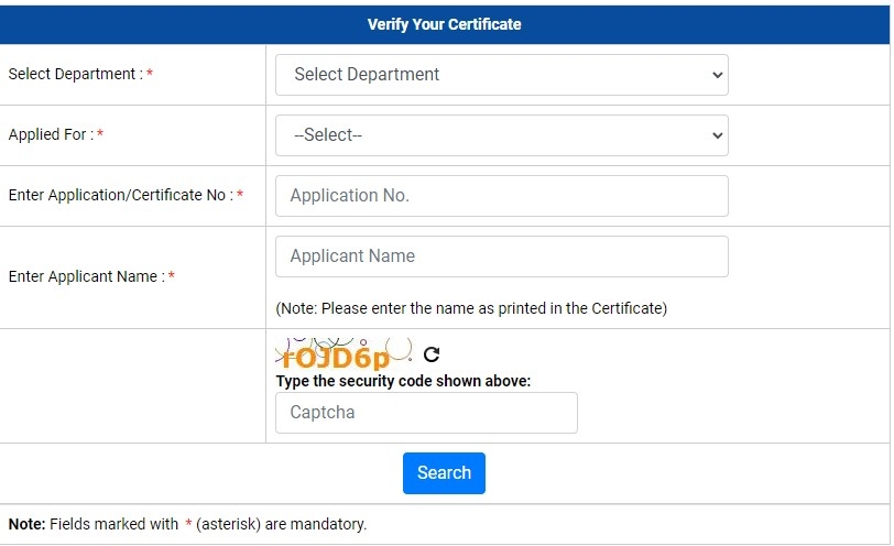 verify certificate edistrict delhi