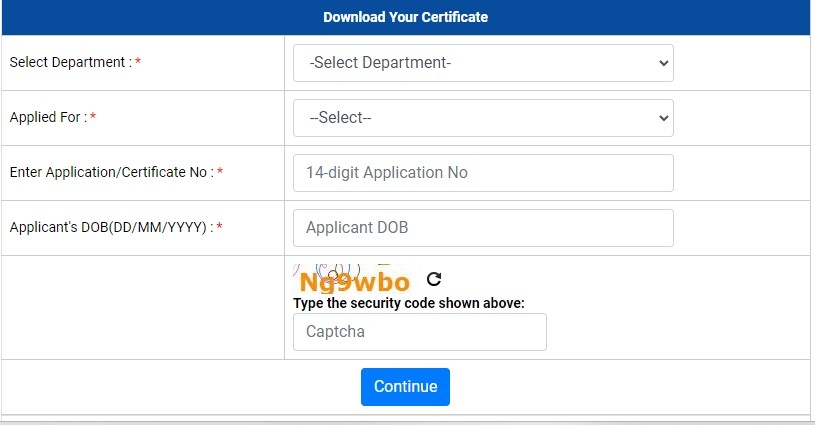 download issued certificate edistrict delhi