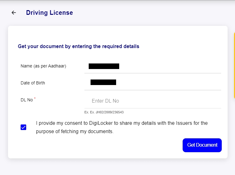 license details digilocker
