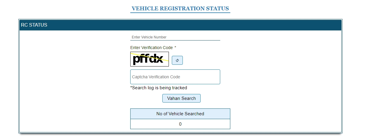 Vehicle Number search parivahan