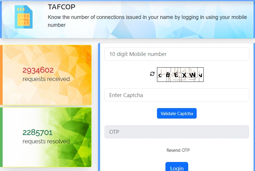 mobile connection tafcop