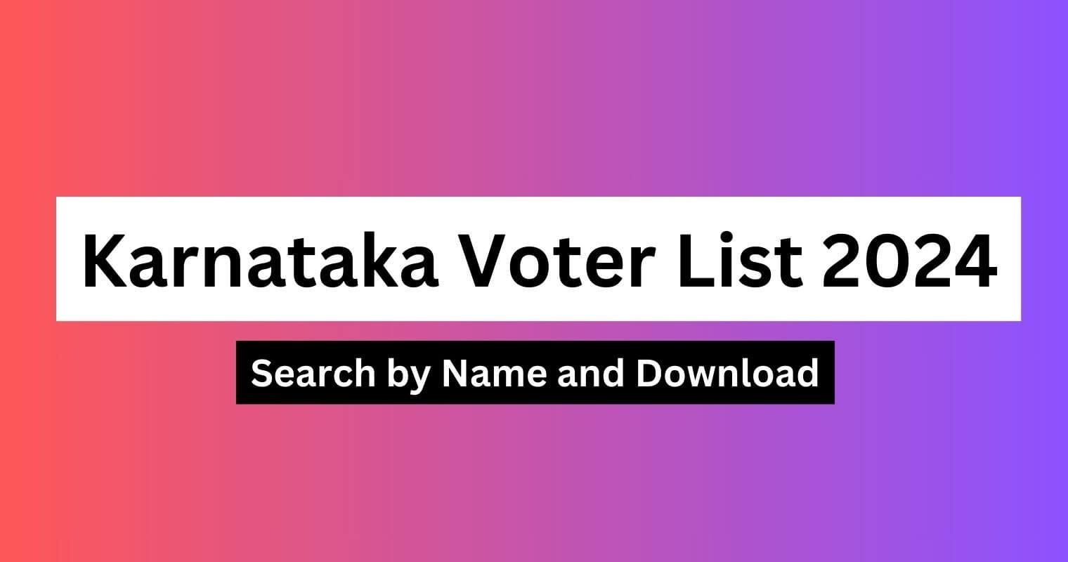 Karnataka Voter List Search By Name
