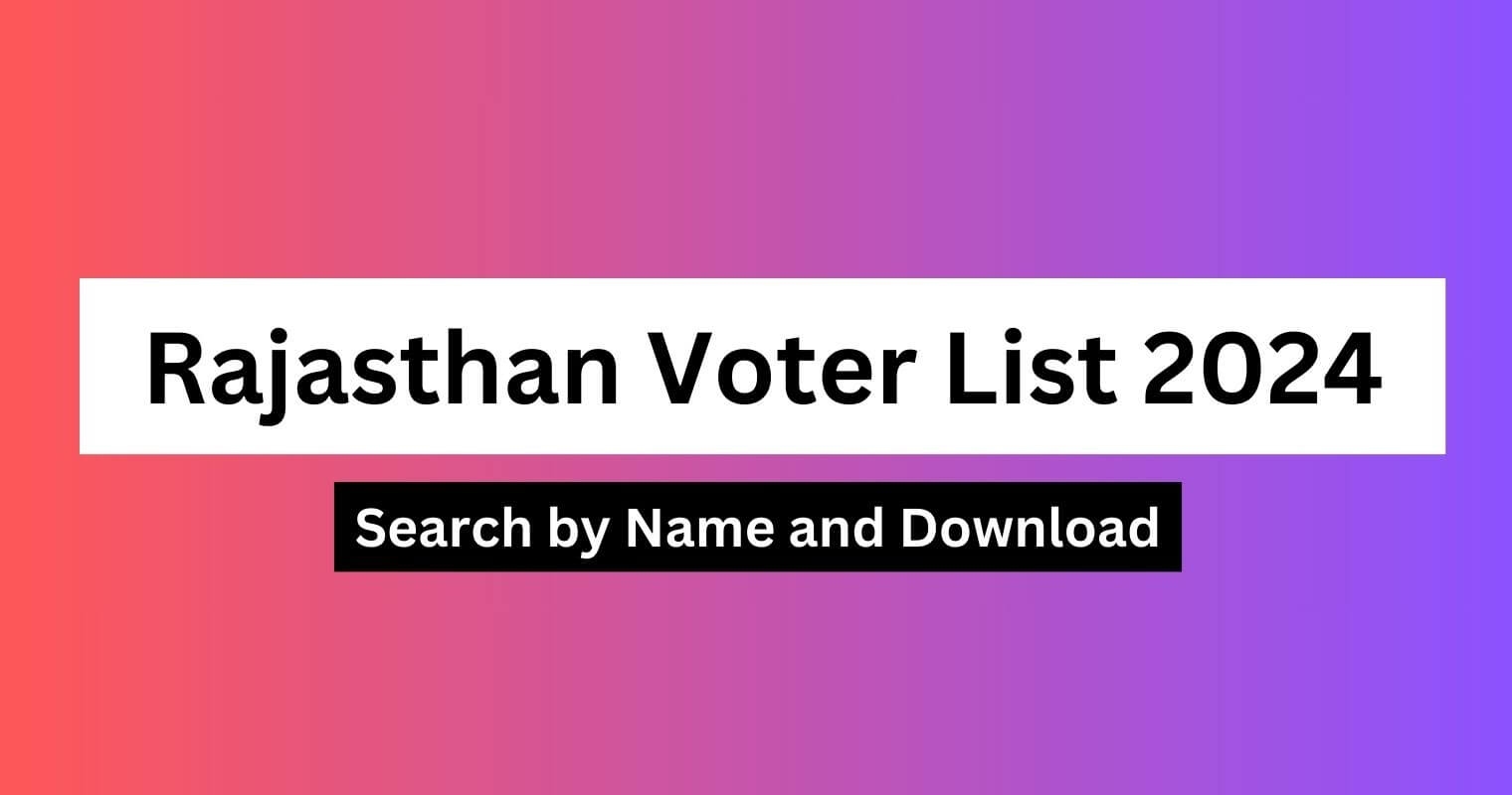 Rajasthan Voter List Search By Name