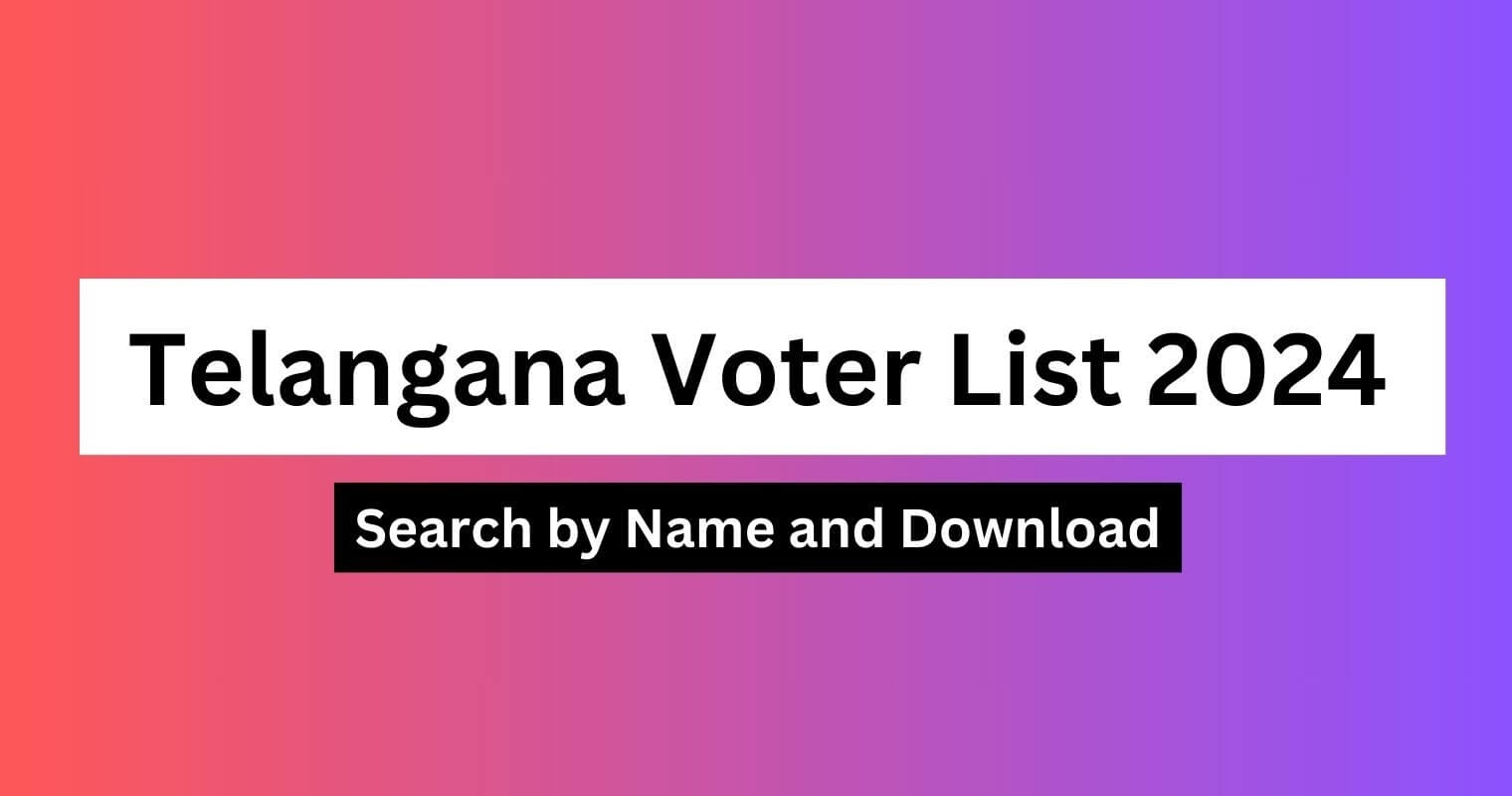 Telangana Voter List Search By Name