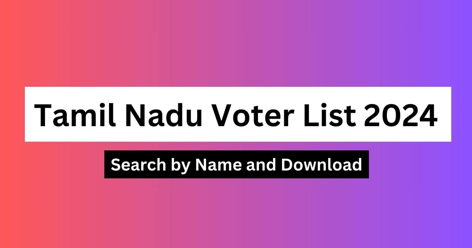 Tamil Nadu Voter List Search By Name