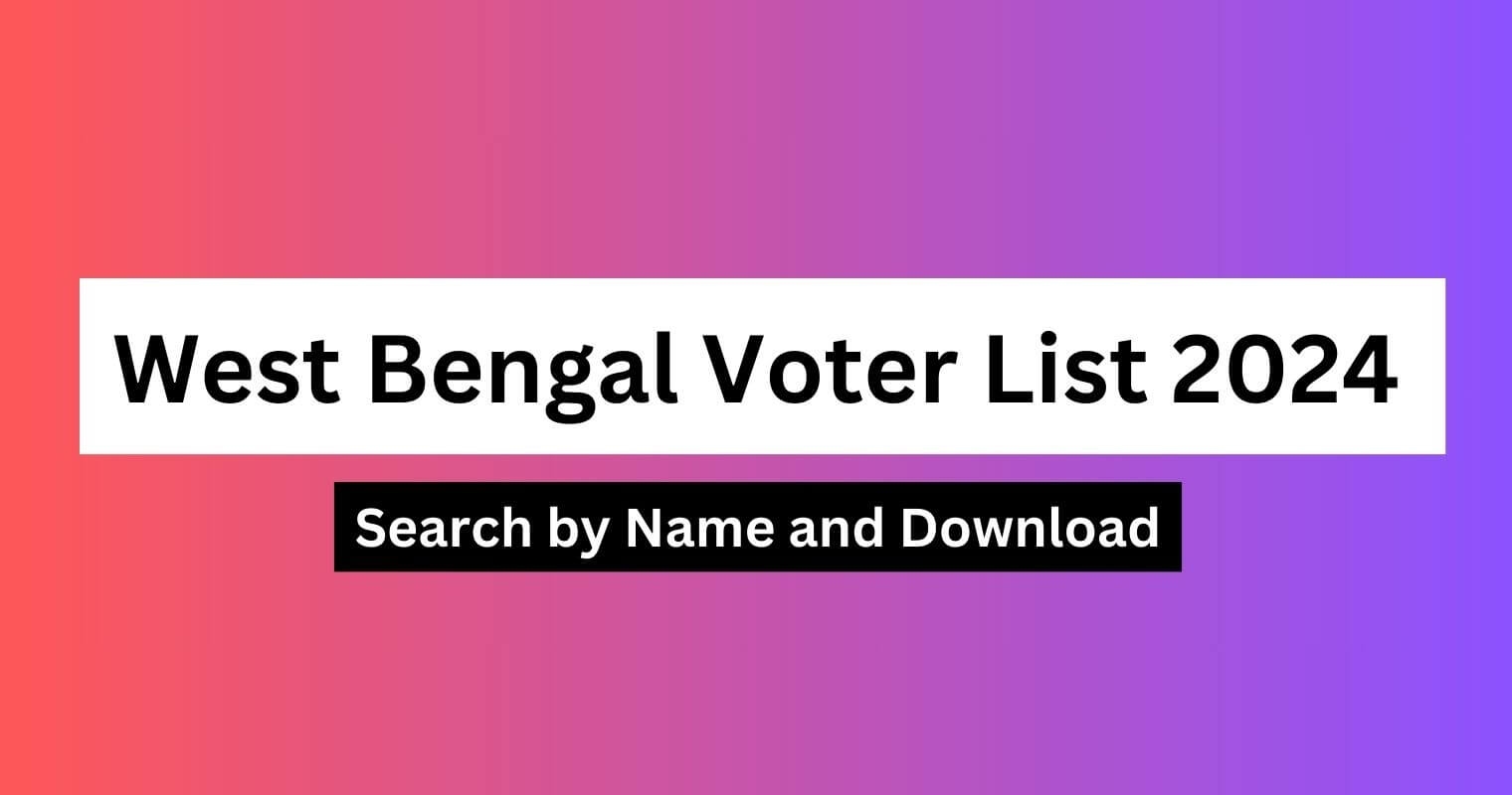 West Bengal Voter List Search By Name